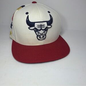 Chicago Bulls Mitchell & Ness Snapback Hat Cap American Flag -Patriotic